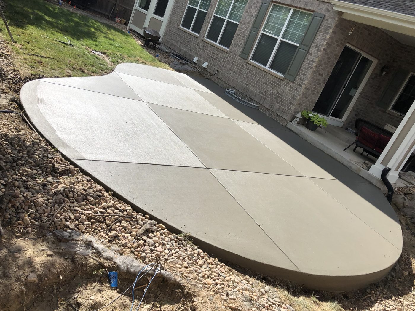 Stamped patio finish detail
